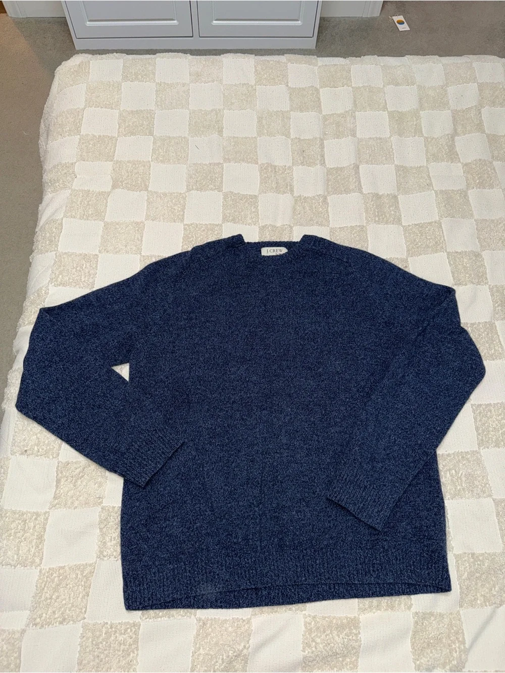 J. Crew Men's 100% Lambswool Navy Crewneck Sweater‎ XL Tall